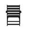 Flash Furniture Tolleson Adirondack Dining Chair w/Fold Out Cup Holder, Weather Resistant Recycled HDPE in Black LE-HMP-2037-10-BLK-GG - alternate 5